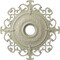 Ekena Millwork Orleans Ceiling Medallion (Fits Canopies up to 8 1/4"), 38 3/8"OD x 6 5/8"ID x 2 7/8"P, Clear Yellow CM38OLCYF - alternate 1